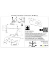 DALIA * PLAFÓN CUADRADO 24W+24W - ORO + NEGRO